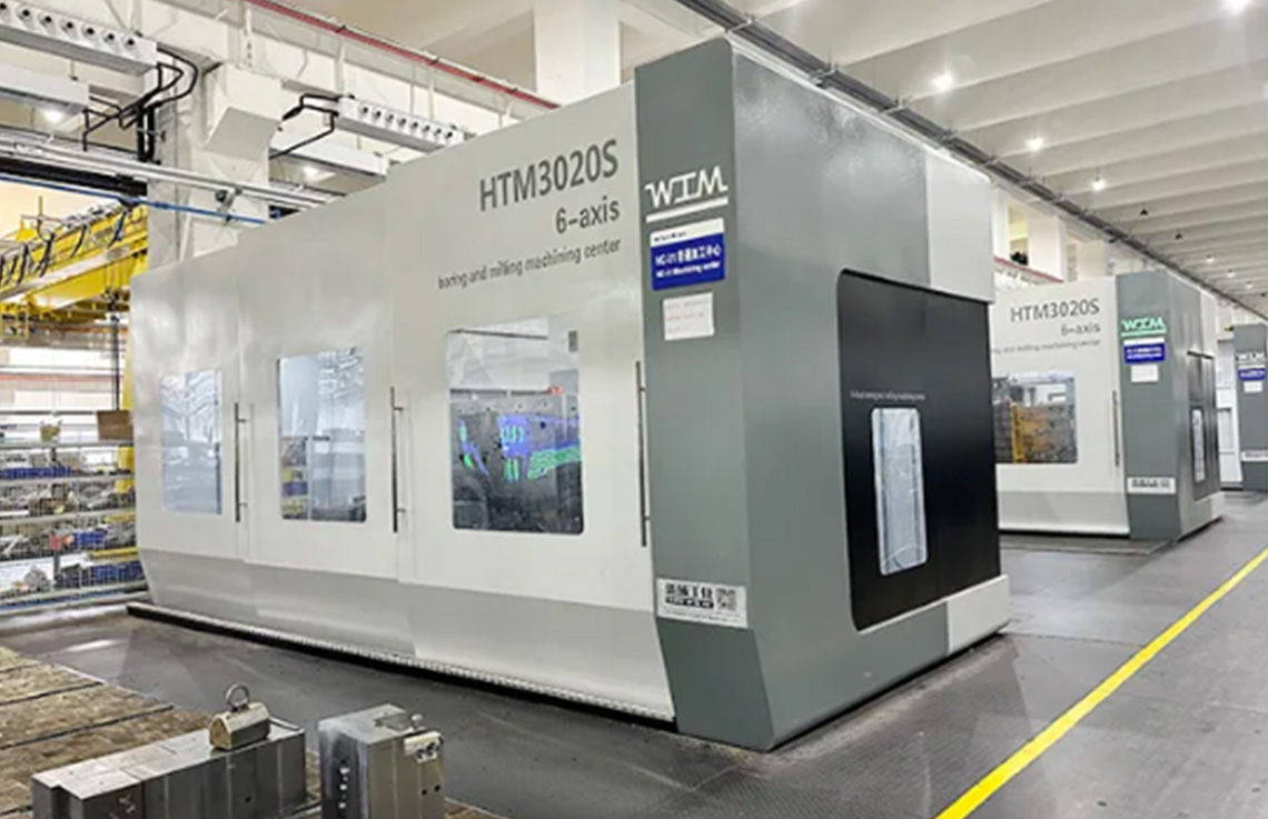 環(huán)球六軸臥式鏜銑加工中心客戶應用現場